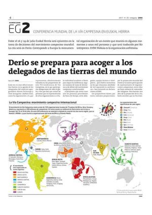 «Derio se prepara para acoger a los delegados de las tierras del mundo» [Reportaje en GARA]