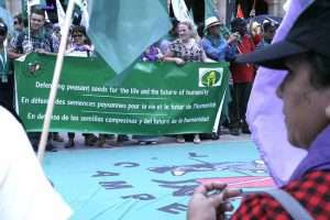 Manifestación de La Vía Campesina en Bilbao