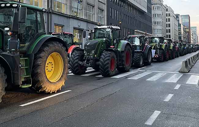 Protesta de agricultores en Bruselas