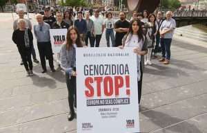 “Genozidioa stop”: Gernika-Palestinak eta Yala Nafarroak manifestazioak deitu dituzte ekainaren 8rako