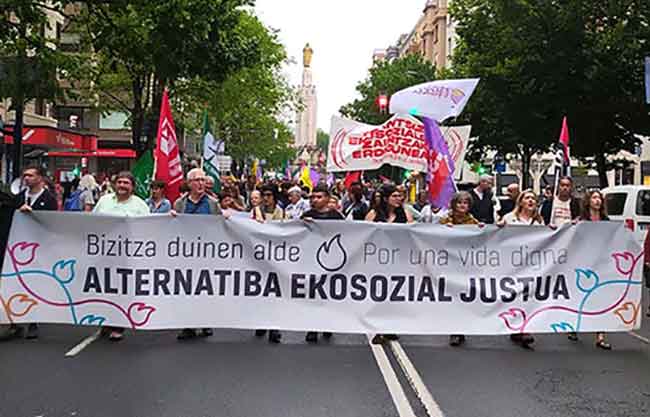 Manifestazioa Bilbon Alternatiba ekosozial justua