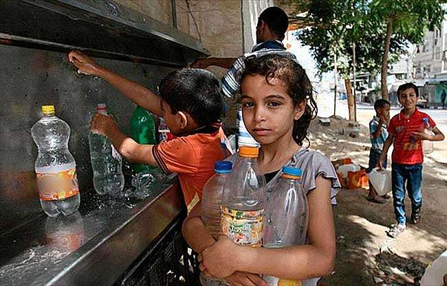 Israel utiliza el agua en Gaza como arma de guerra