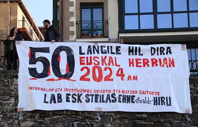 Donostia - 50 langile hil dira Euskal Herrian 2024an