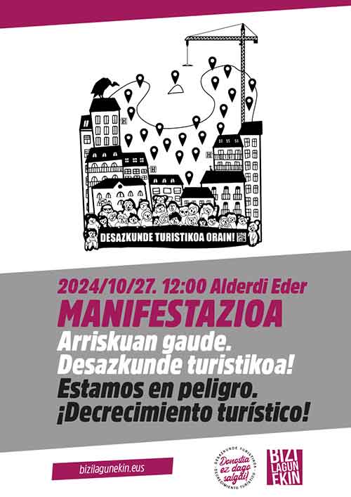 Bizilagunekin - Manifestazioa desazkunde turistikoa - Donostia urriak 27